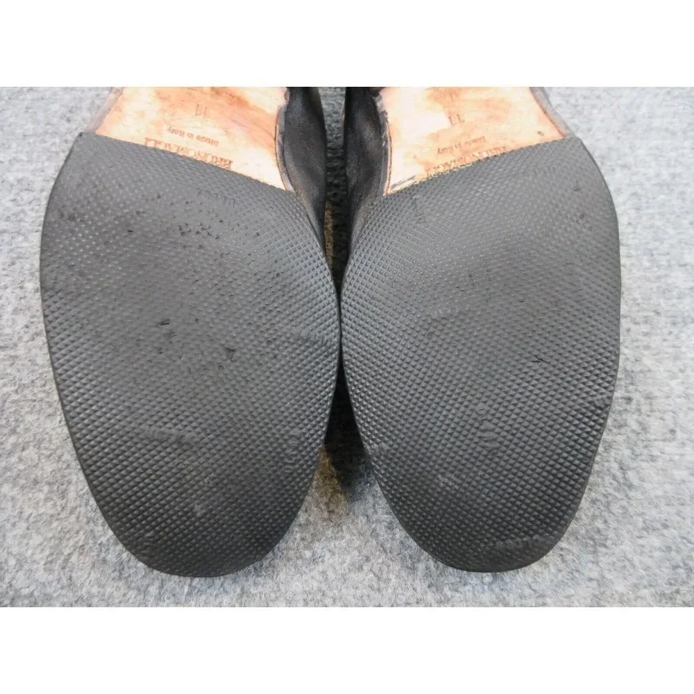 Bruno Magli Loafers Mens Size‎ 11 M Black Leather Horsebit Dress Shoes Italy